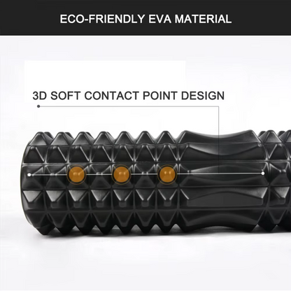 Foam Massage Roller – Hollow High-Density Muscle Recovery Roller for Deep Tissue Massage, Sports Rehabilitation, Yoga, Fitness and Physical Therapy