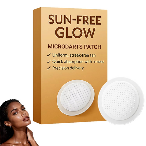 Sun-Free Glow Patches – Advanced Microdart Tanning Patches for a Natural-Looking Bronzed Glow, UV-Free Self-Tanning for Women