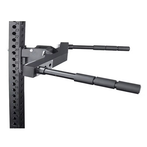 Adjustable Dip Bar Attachment – Foldable Arm Flexion and Extension Trainer with Wide and Narrow Grip Positions for Strength Training and Home Gym Racks
