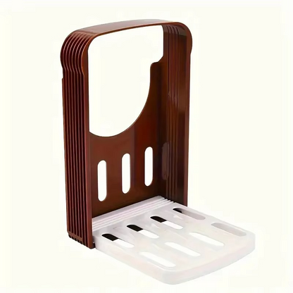 Foldable Toast Bread Slicer – Adjustable Loaf Cutting Guide with Even Slice Design for Homemade Bread, Kitchen Baking and Outdoor Table Use