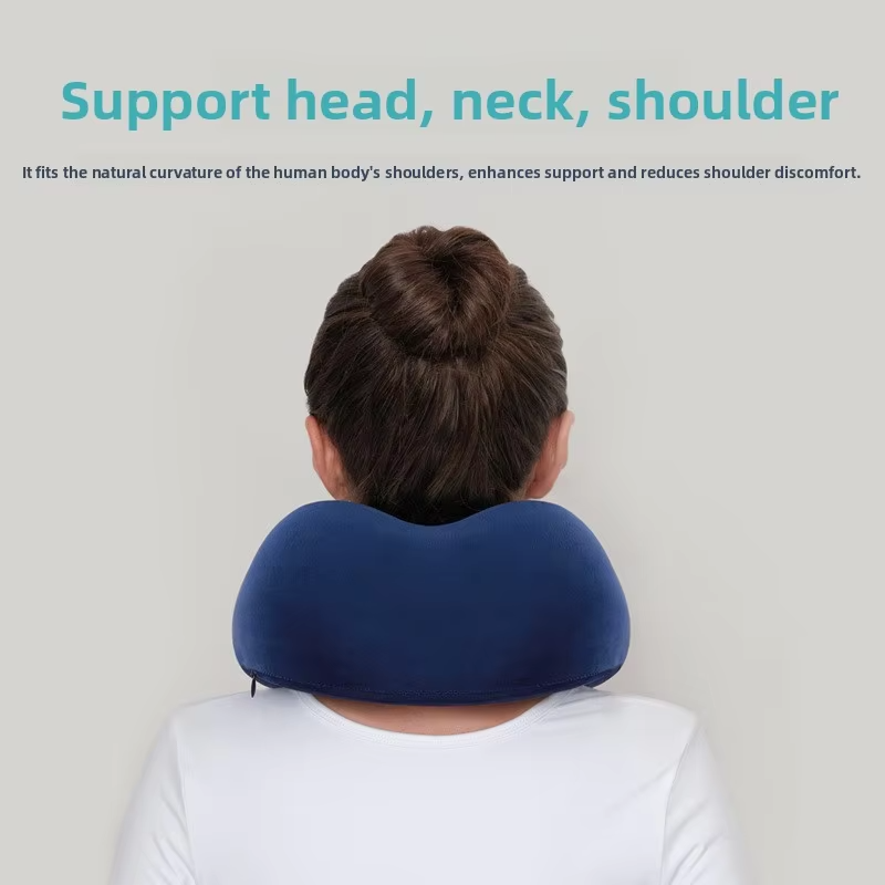 U-Shaped Memory Foam Neck Pillow – Soft Ergonomic Travel Pillow with Cervical Support for Airplanes, Sleeping, Relaxation and Neck Comfort
