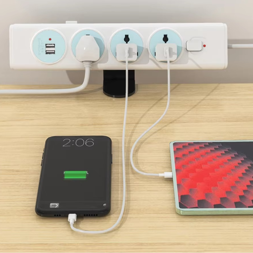 Under Desk Power Strip Holder – No-Drill Cable Management Tray for Outlet Fixing, Wire Organizing & Shelf Storage