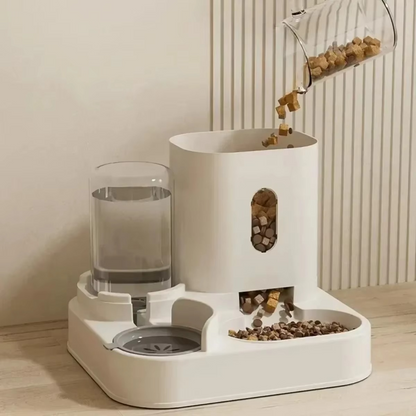 Automatic Pet Feeder & Water Dispenser – Large-Capacity Food Storage Bowl with Water Fountain for Dogs, Cats and Puppies