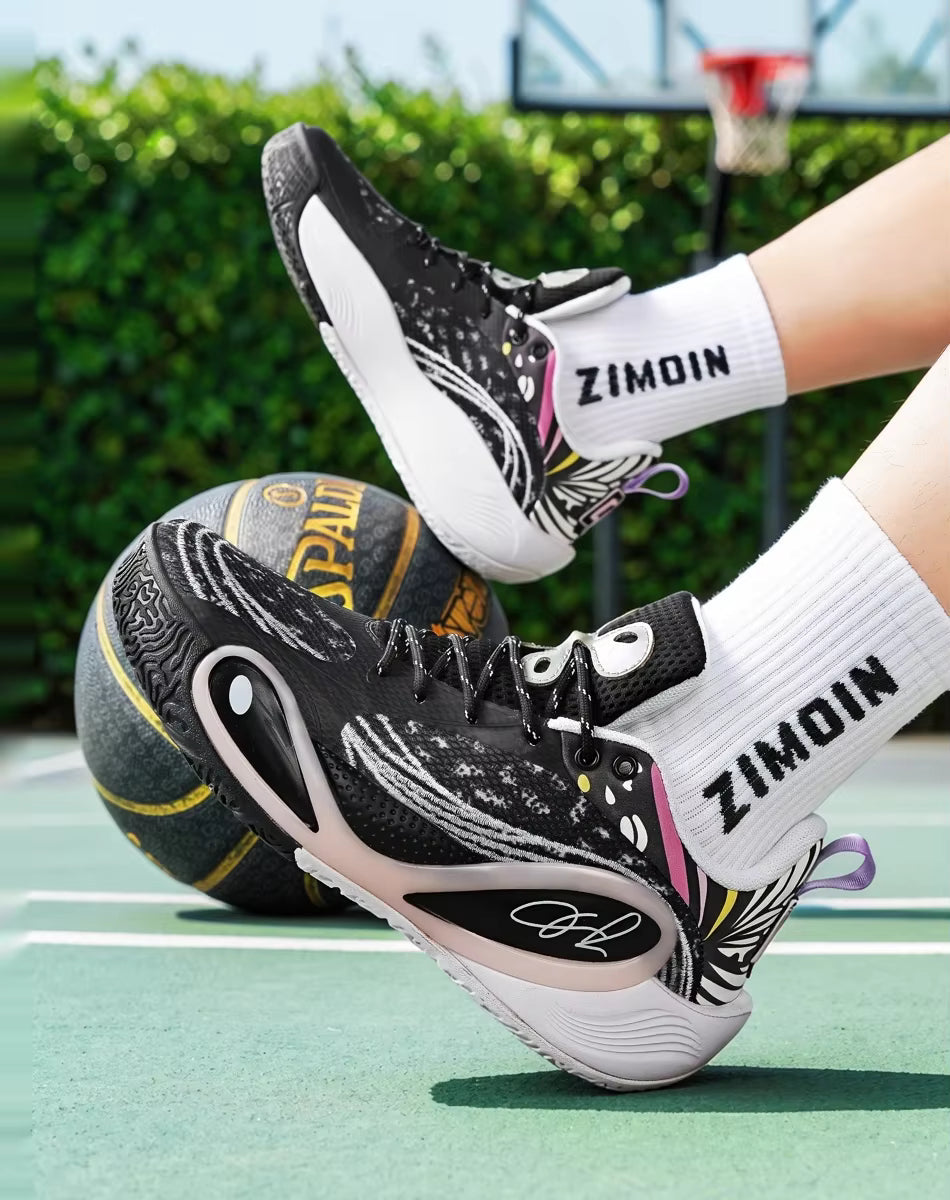 Men's Basketball Shoes – Breathable Cushioned Athletic Sneakers with Anti-Slip Sole for Running, Basketball, Fitness Training and Everyday Sports Performance