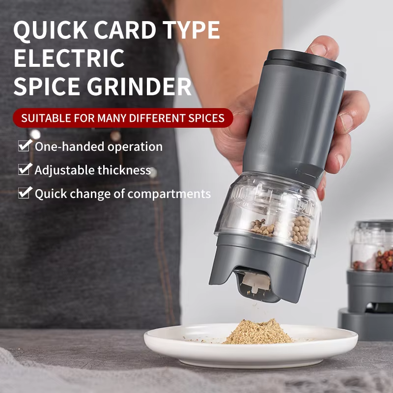 Multifunctional Electric Spice Grinder – Adjustable Coarseness Grinder for Sichuan Pepper, Sea Salt, Peppercorns and Everyday Kitchen Seasoning
