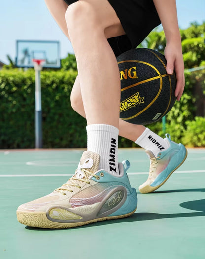 Men's Basketball Shoes – Breathable Cushioned Athletic Sneakers with Anti-Slip Sole for Running, Basketball, Fitness Training and Everyday Sports Performance
