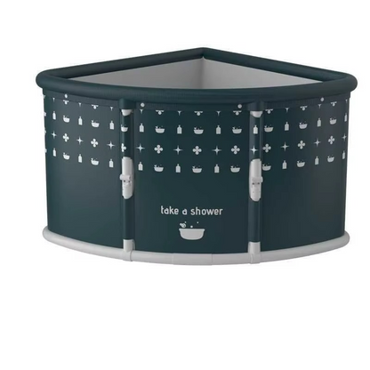 Triangular Portable Folding Bath Tub – Full Body Adult Soaking Bathtub with Space-Saving Foldable Design for Home Spa, Hot Baths and Relaxation