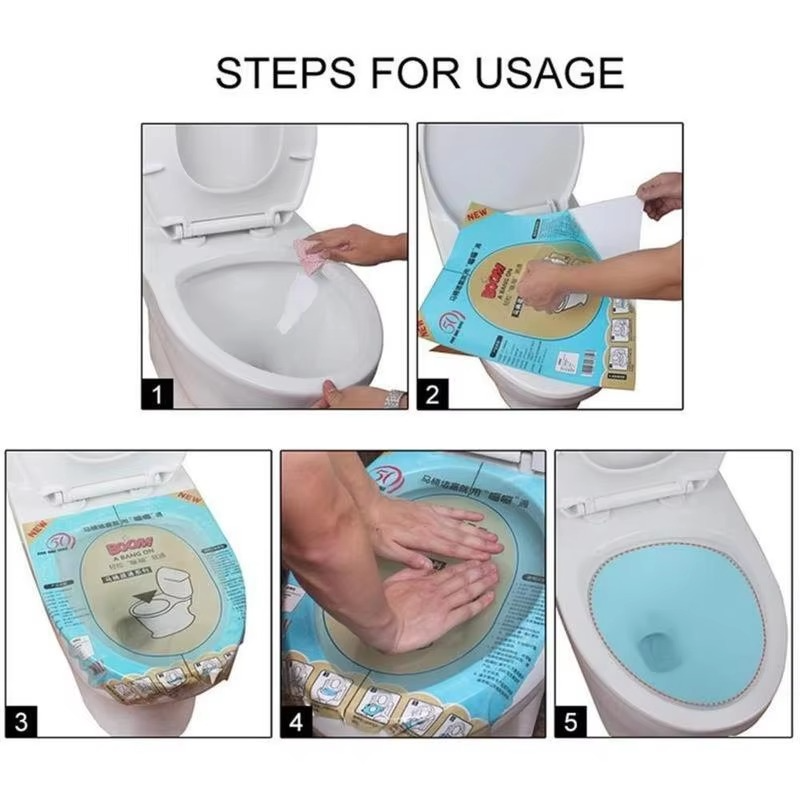 Disposable Toilet Plunger Film – Adhesive Clog Remover Sticker for Easy Toilet Unclogging, Mess-Free Drain Cleaning and Bathroom Maintenance