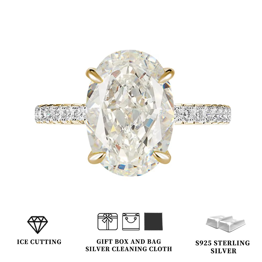 Silver Tanzanite Ring – Mint Green Oval Tanzanite with Ice-Cut Zircon Accents for Women, Elegant Jewelry, Special Occasions and Gifts