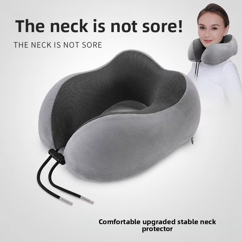 U-Shaped Memory Foam Neck Pillow – Soft Ergonomic Travel Pillow with Cervical Support for Airplanes, Sleeping, Relaxation and Neck Comfort