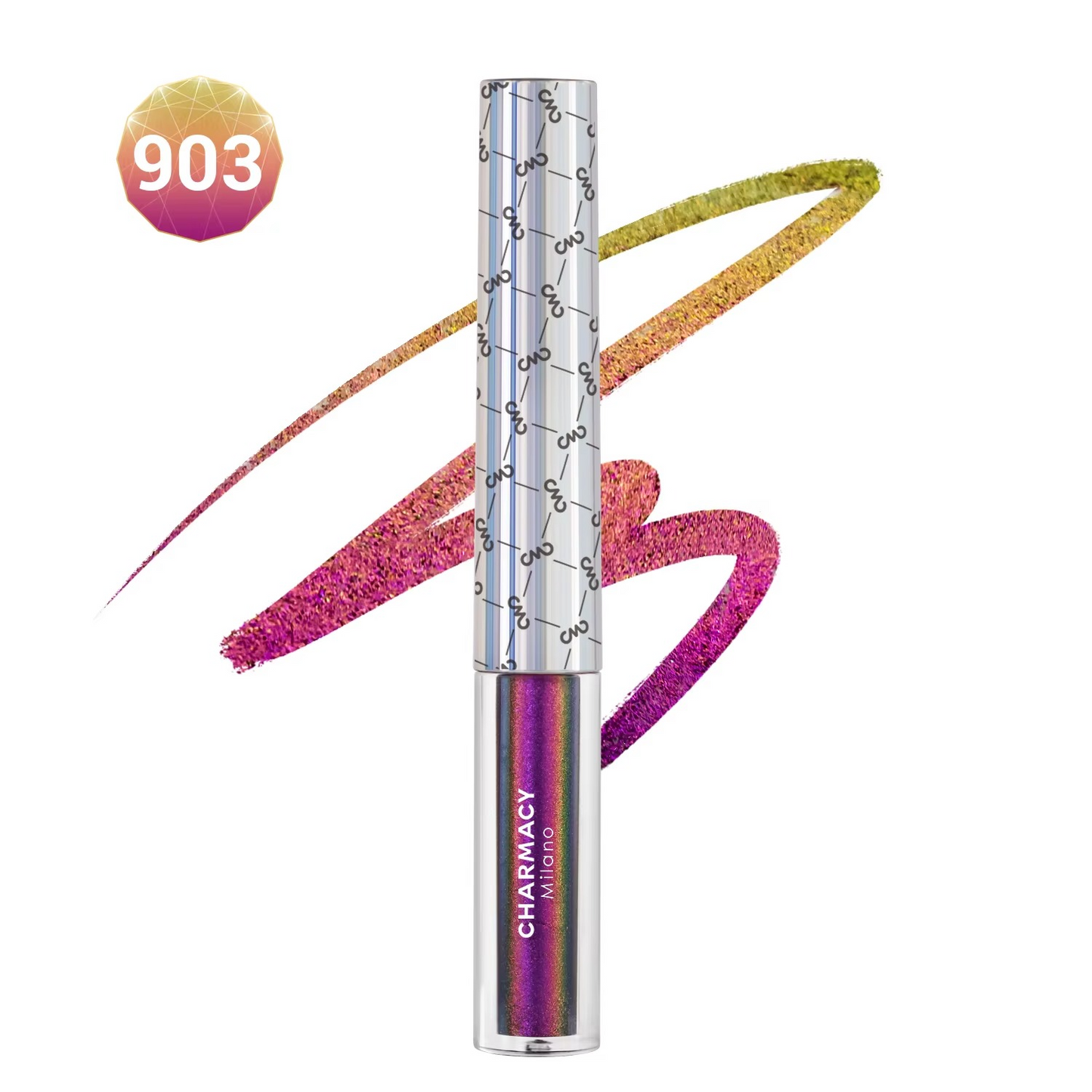 Duochrome Glitter Liquid Eyeliner – Waterproof Smudge-Proof Eye Liner with Ultra-Fine Tip for Long-Lasting Shimmer Makeup