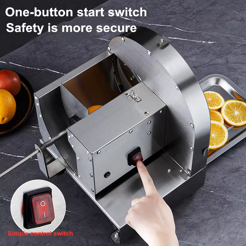 Commercial Vegetable Slicer – Electric & Manual Stainless Steel Food Cutter for Potatoes, Fruits, Lemons, Carrots, Cabbage and Kitchen Prep