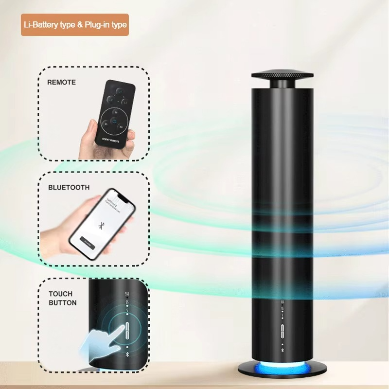 Smart Home Aroma Diffuser – Battery-Powered Essential Oil Diffuser with Long-Lasting Fragrance for Homes, Offices, Bedrooms and Aromatherapy