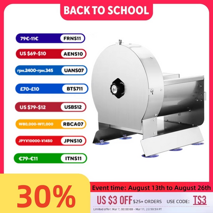 Commercial Vegetable Slicer – Electric & Manual Stainless Steel Food Cutter for Potatoes, Fruits, Lemons, Carrots, Cabbage and Kitchen Prep