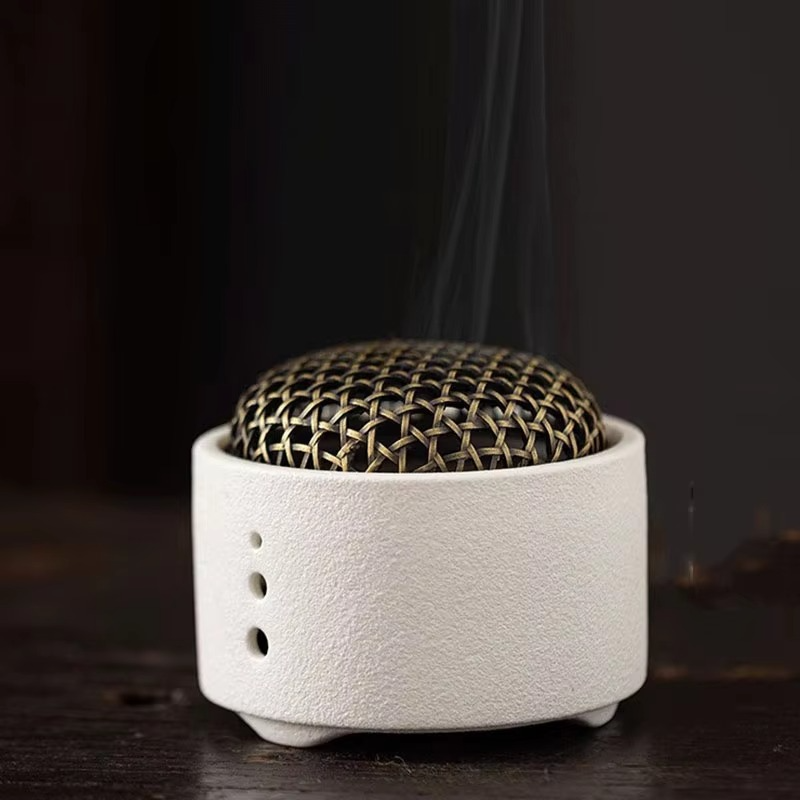 Creative Ceramic Incense Burner – Decorative Aromatherapy Incense Holder with Elegant Pedestal Design for Home Fragrance, Meditation, Yoga and Relaxation