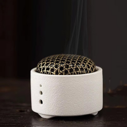 Creative Ceramic Incense Burner – Decorative Aromatherapy Incense Holder with Elegant Pedestal Design for Home Fragrance, Meditation, Yoga and Relaxation