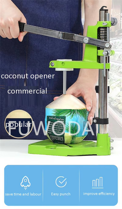 Manual Coconut Punching Tool – Stainless Steel Coconut Cap Opener and Drilling Knife for Quick Green Coconut Shell Opening and Juice Access