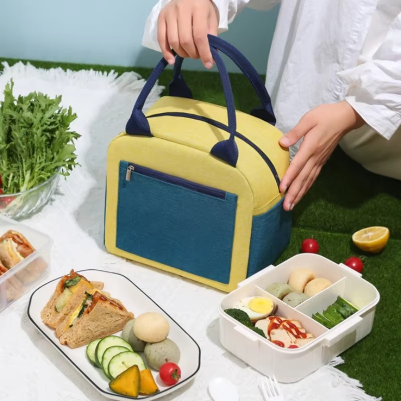 Portable Insulated Lunch Bag – Large Capacity Thermal Lunch Tote with Leak-Resistant Design for Work, School, Picnic, Travel and Food Storage