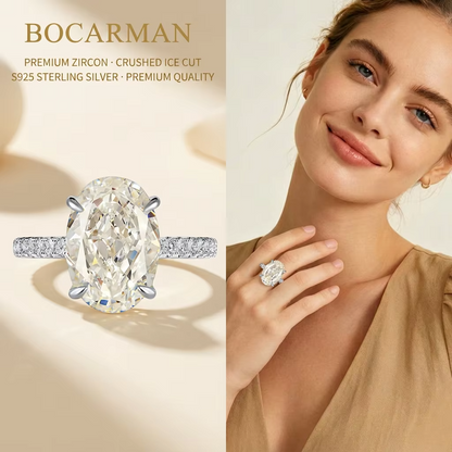 Silver Tanzanite Ring – Mint Green Oval Tanzanite with Ice-Cut Zircon Accents for Women, Elegant Jewelry, Special Occasions and Gifts