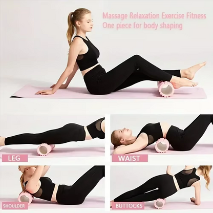 Foam Massage Roller – Hollow High-Density Muscle Recovery Roller for Deep Tissue Massage, Sports Rehabilitation, Yoga, Fitness and Physical Therapy