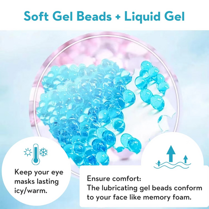 Reusable Cooling Eye Mask – Cold Therapy Gel Eye Pack for Puffy Eyes, Migraine Relief, Eye Fatigue, Relaxation and Soothing Comfort