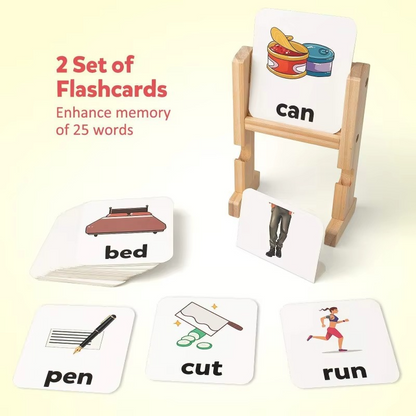 Wooden Rotating Letter Puzzle – Short Vowel Word Spelling Blocks for Reading Practice, Early Learning, Preschool Education and Kids Literacy Skills