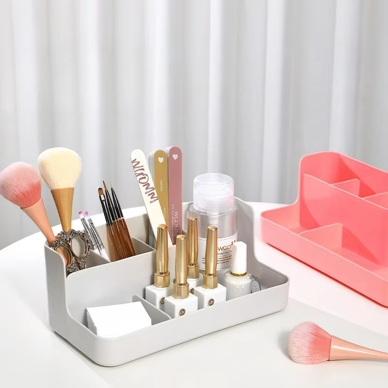 Cosmetic Storage Box – Space-Saving Vanity Organizer with Skincare Shelf for Makeup, Beauty Products, Toiletries and Bathroom Organization