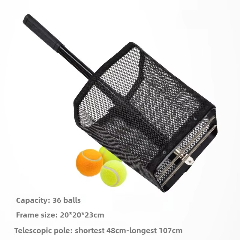 Expandable Portable Tennis Ball Picker – Large-Capacity Ball Collector with Stainless Steel Frame for Quick Pickup, Practice and Court Training