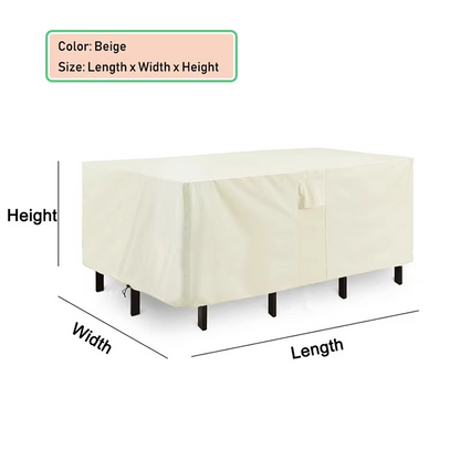 Heavy-Duty Outdoor Furniture Cover – Waterproof, Windproof & UV-Resistant Patio Cover for Sofas, Tables and Chairs, Protection Against Rain and Snow