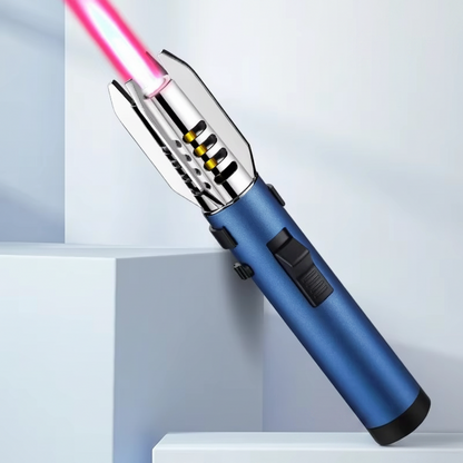 High-Temperature Butane Torch – 1800°C Windproof Jet Flame Lighter with Adjustable Powerful Blue Flame for Outdoor, Cooking and Workshop Use