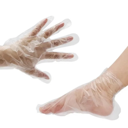 Paraffin Wax Spa Kit – Hand and Foot Moisturizing Set with Cotton Gloves, Wax Brush, Plastic Film Wrap and Spa Accessories