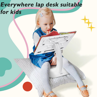 Portable Laptop Stand – Adjustable Multifunctional Notebook Desk with Cooling Vent, Foldable Design for MacBook, iPad, Bed Reading and Home Office Use