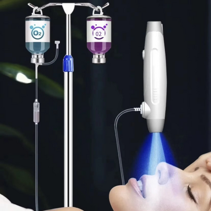 High-Pressure Nano Spray Gun – 450nm Blue Light Water Oxygen Facial Hydration Device for Deep Moisturizing, Skincare and Professional Beauty Treatments