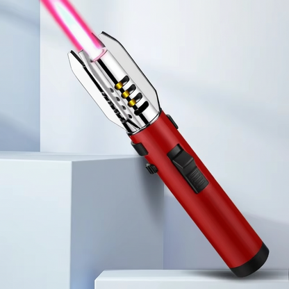 High-Temperature Butane Torch – 1800°C Windproof Jet Flame Lighter with Adjustable Powerful Blue Flame for Outdoor, Cooking and Workshop Use