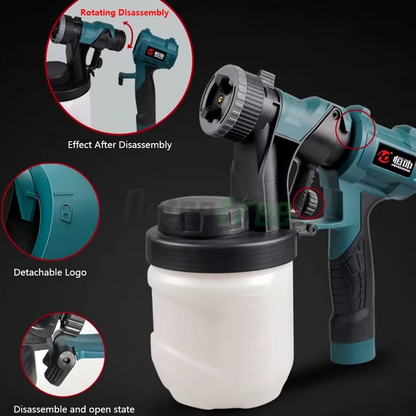 Electric Paint Sprayer – 900ml High-Power 800W  Spray Gun with Easy-Clean Design for Home Interior, Exterior, Furniture and DIY Painting