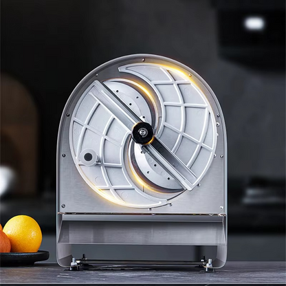 Commercial Vegetable Slicer – Electric & Manual Stainless Steel Food Cutter for Potatoes, Fruits, Lemons, Carrots, Cabbage and Kitchen Prep
