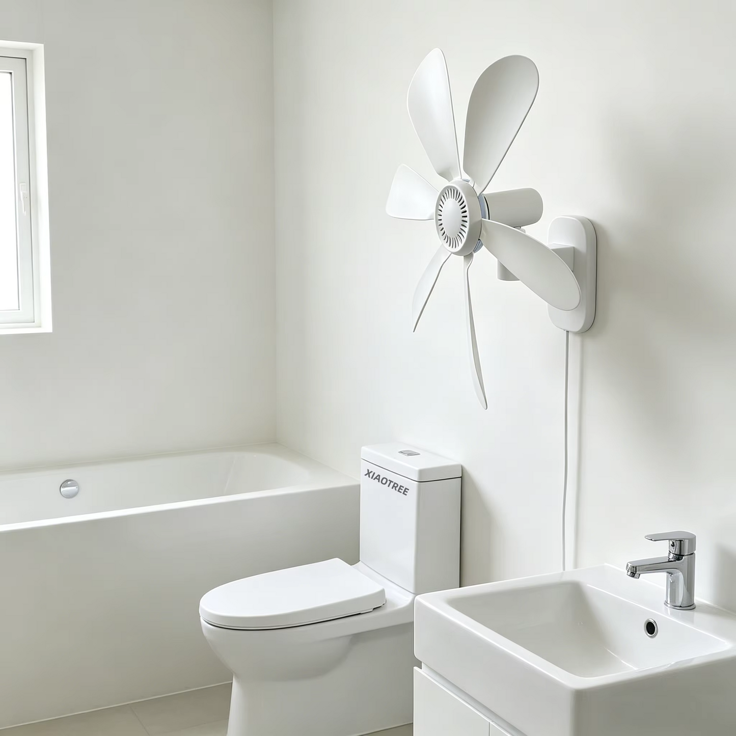 Wall Mount Fan with Remote Control – 16.5-Inch Quiet 5V USB Cooling Fan with 4 Speed Settings and Timer for Bedrooms, Kitchens and Small Spaces