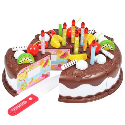 Kids Pretend Kitchen Food Set – Simulated Cutting Play Food Toys for Object Recognition, Role Play, Early Learning and Birthday Gifts