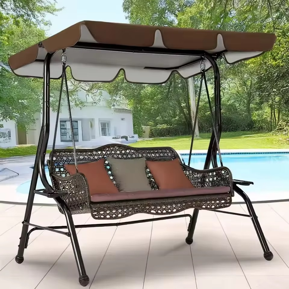 Swing Canopy Replacement Cover – Waterproof UV-Resistant Roof Cover for Outdoor Patio Garden Swing, Sunshade and Rain Protection