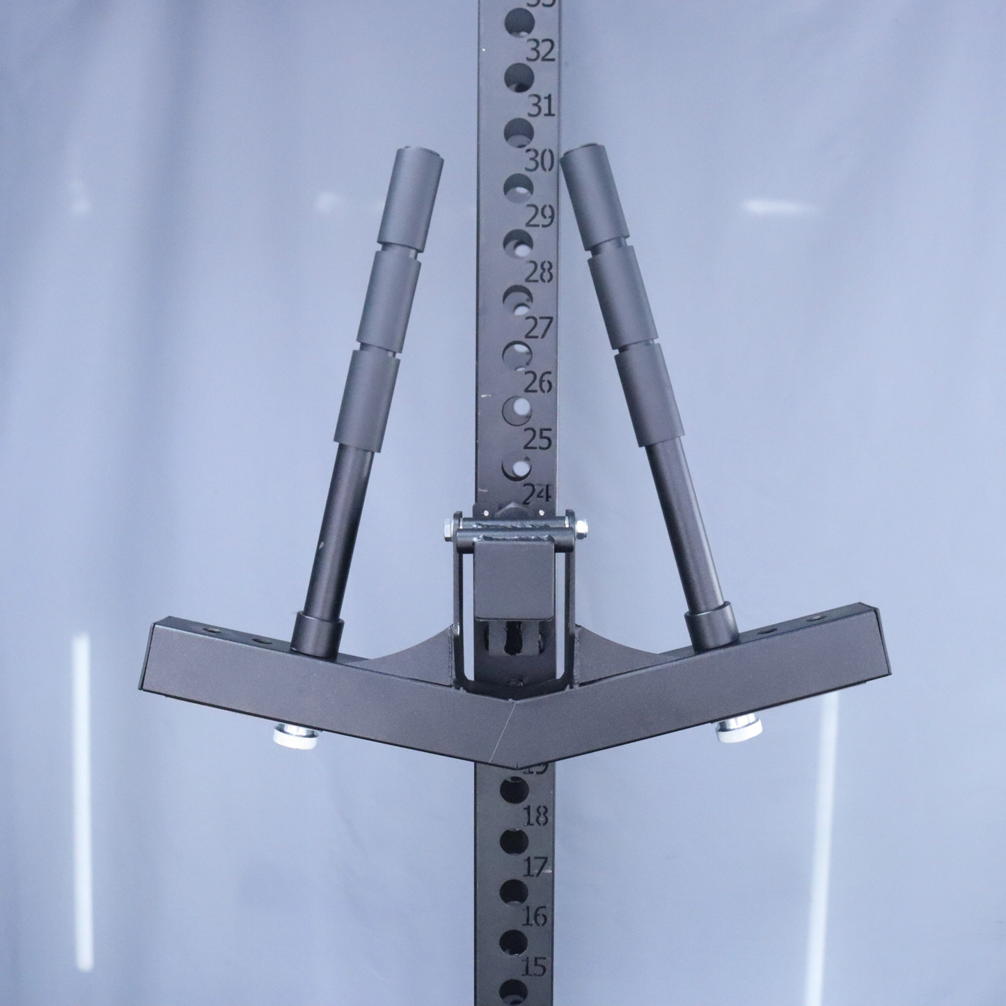 Adjustable Dip Bar Attachment – Foldable Arm Flexion and Extension Trainer with Wide and Narrow Grip Positions for Strength Training and Home Gym Racks