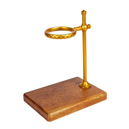 Aluminum Pour Over Coffee Stand – Rotatable Drip Filter Holder with Solid Wood Base for Manual Coffee Brewing, Home, Office and Travel Use