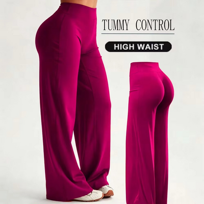 High-Waist Straight-Leg Workout Pants – Skin-Friendly Hip-Lifting Fitness Leggings for Training, Yoga, Casual Sports and Everyday Activewear