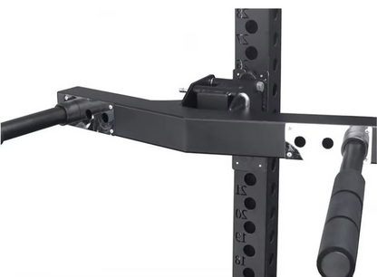 Adjustable Dip Bar Attachment – Foldable Arm Flexion and Extension Trainer with Wide and Narrow Grip Positions for Strength Training and Home Gym Racks