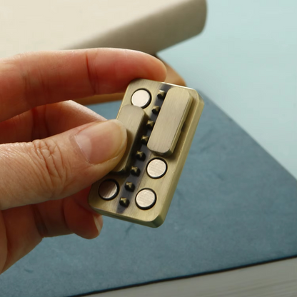 Magnetic Slider Fidget Toy – Metal Push Card Mini Sensory Fingertip Toy with Click Sound for Stress Relief, Focus, EDC and Office Desk Use