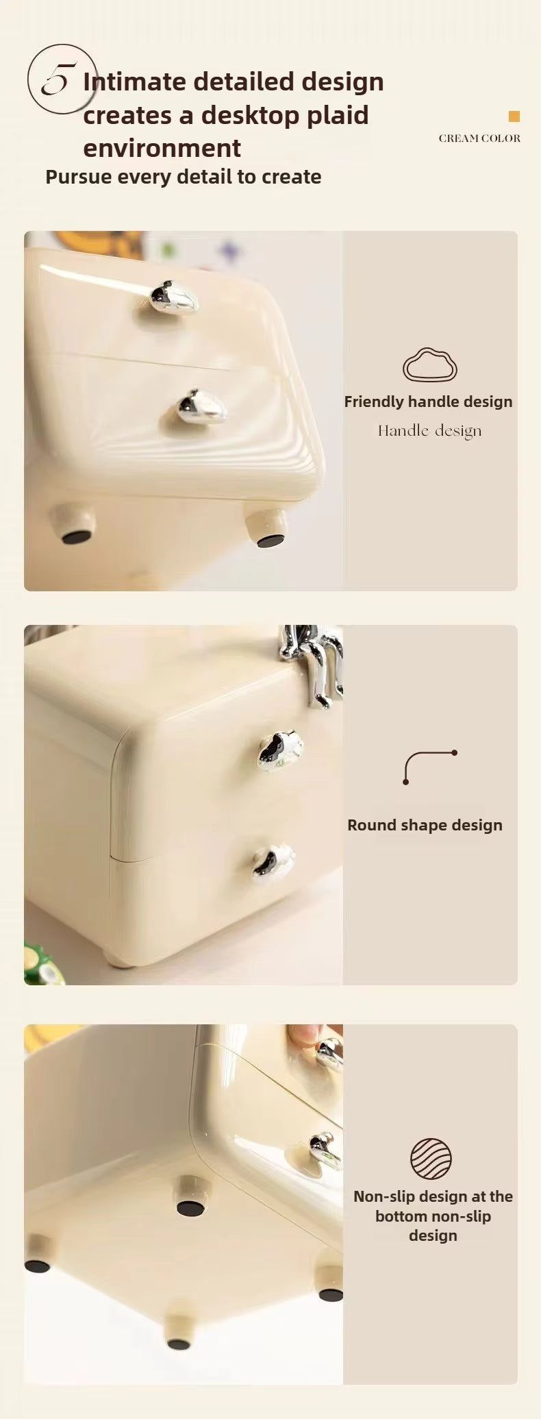 Multifunctional Desk Organizer – Drawer Storage Box for Stationery, Makeup Brushes, Skincare Essentials and Office Supplies with Space-Saving Design