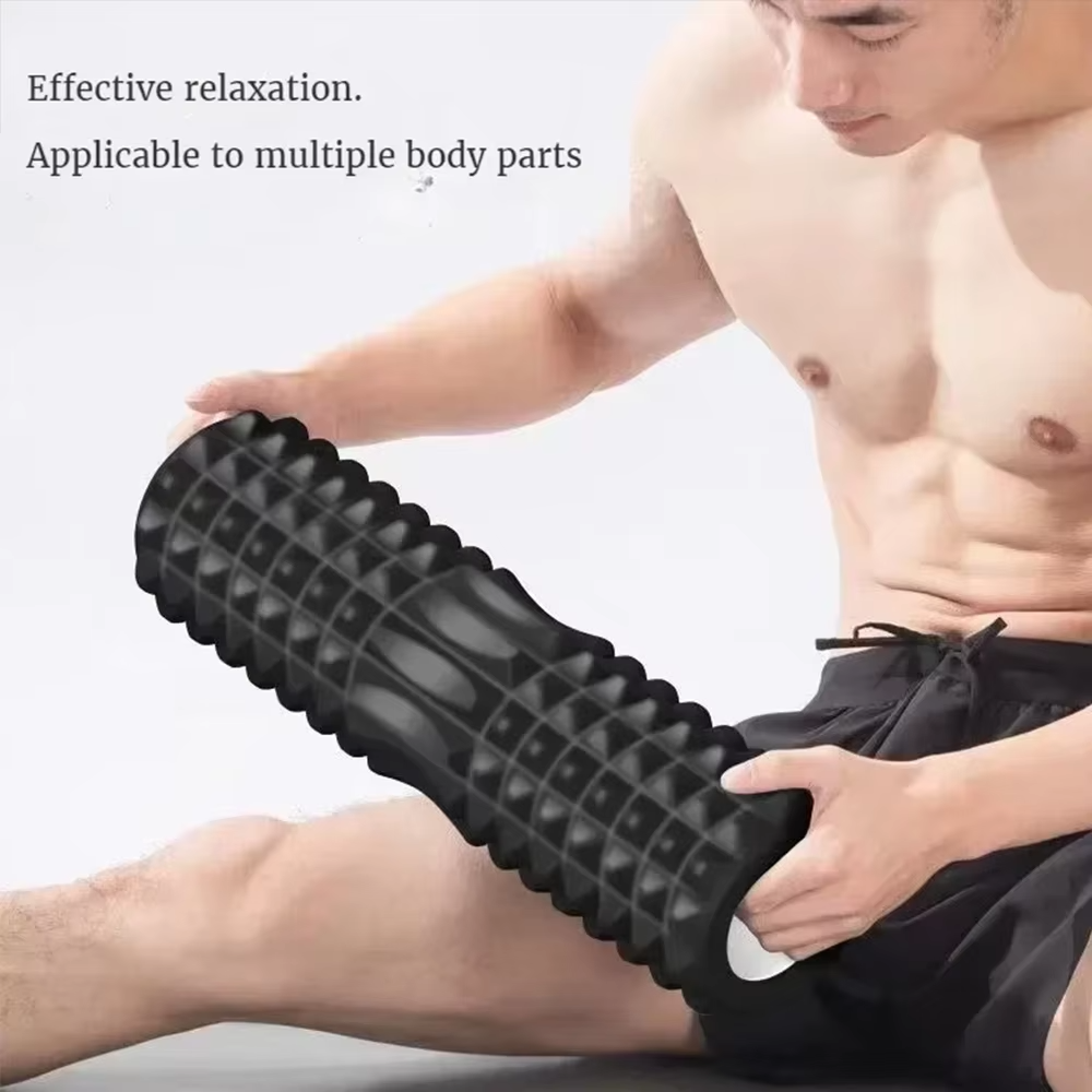 Foam Massage Roller – Hollow High-Density Muscle Recovery Roller for Deep Tissue Massage, Sports Rehabilitation, Yoga, Fitness and Physical Therapy
