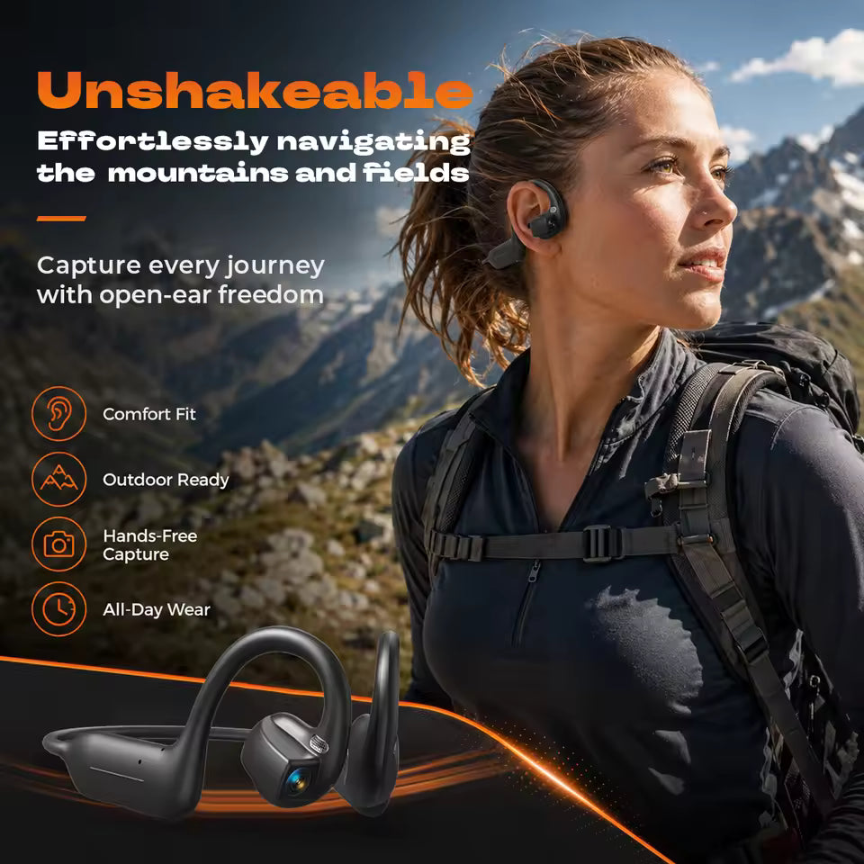AI Smart Headphones with HD Camera and AI Voice Assistant UK