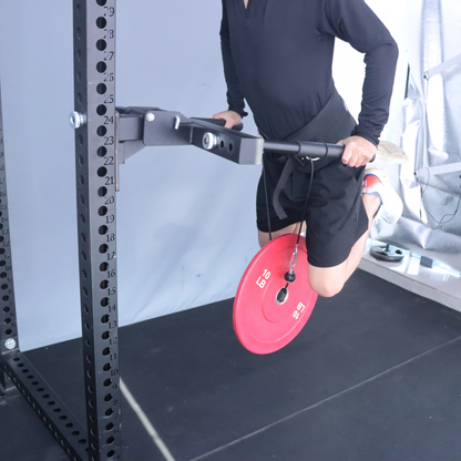 Adjustable Dip Bar Attachment – Foldable Arm Flexion and Extension Trainer with Wide and Narrow Grip Positions for Strength Training and Home Gym Racks