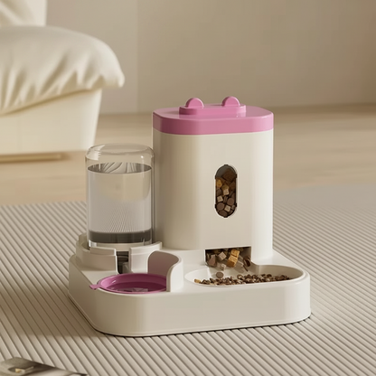 Automatic Pet Feeder & Water Dispenser – Large-Capacity Food Storage Bowl with Water Fountain for Dogs, Cats and Puppies