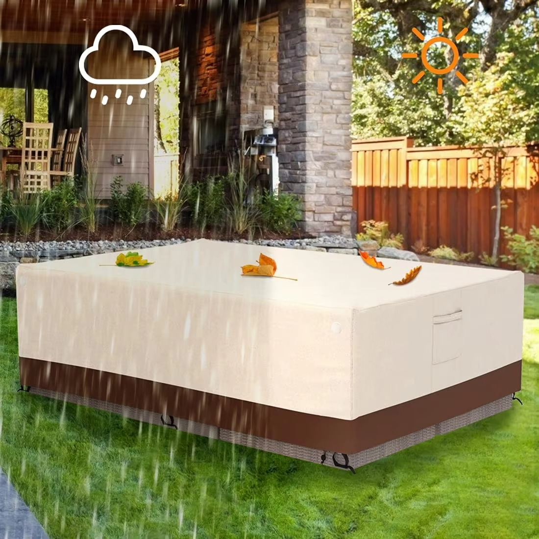 Heavy-Duty Outdoor Furniture Cover – Waterproof, Windproof & UV-Resistant Patio Cover for Sofas, Tables and Chairs, Protection Against Rain and Snow